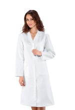 Camice Donna Vichy BIANCO – medicale – sanitario – estetico – 100% cotone – ISACCO