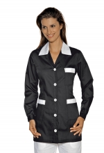 Casacca DONNA Marbella – colore NERO e BIANCO – sanitario – medicale – infermieristico – estetico – alimentare – ISACCO