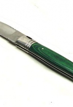 Coltello cacciatore francese con manico in palissandro verde