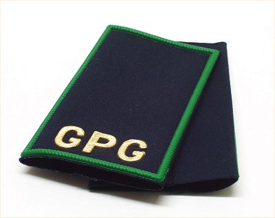 Gradi - Fregi - Soggoli - Alamari : Tubolari GPG plastificati verde per  guardia giurata