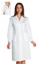 Camice-sanitario-medico-donna-verde-cotone-satin-no-stiro-isacco